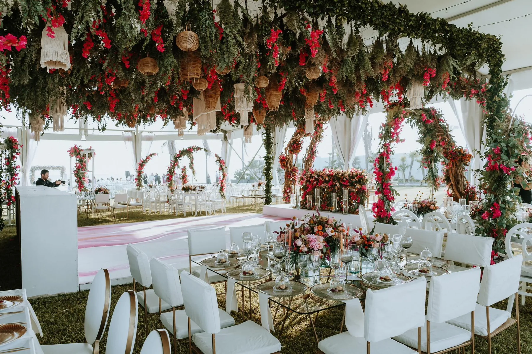 Montaje floral de recepción